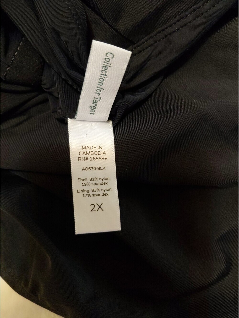Andie 1 Piece Bathing Suit Black 2X NWOT #4 - Picture 8 of 8